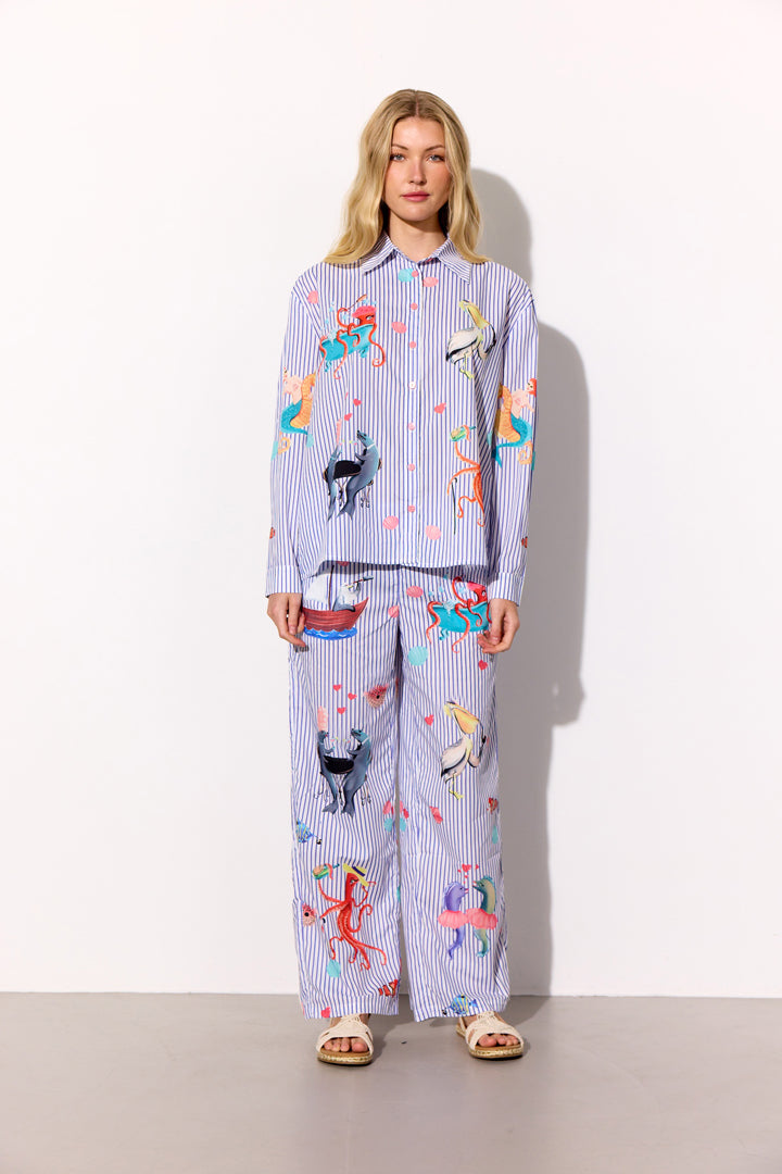 HUNKØN Nessie Shirt Shirts Blue Ocean Art Print