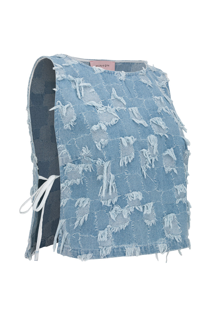 HUNKØN Nico Top Tops Light Denim