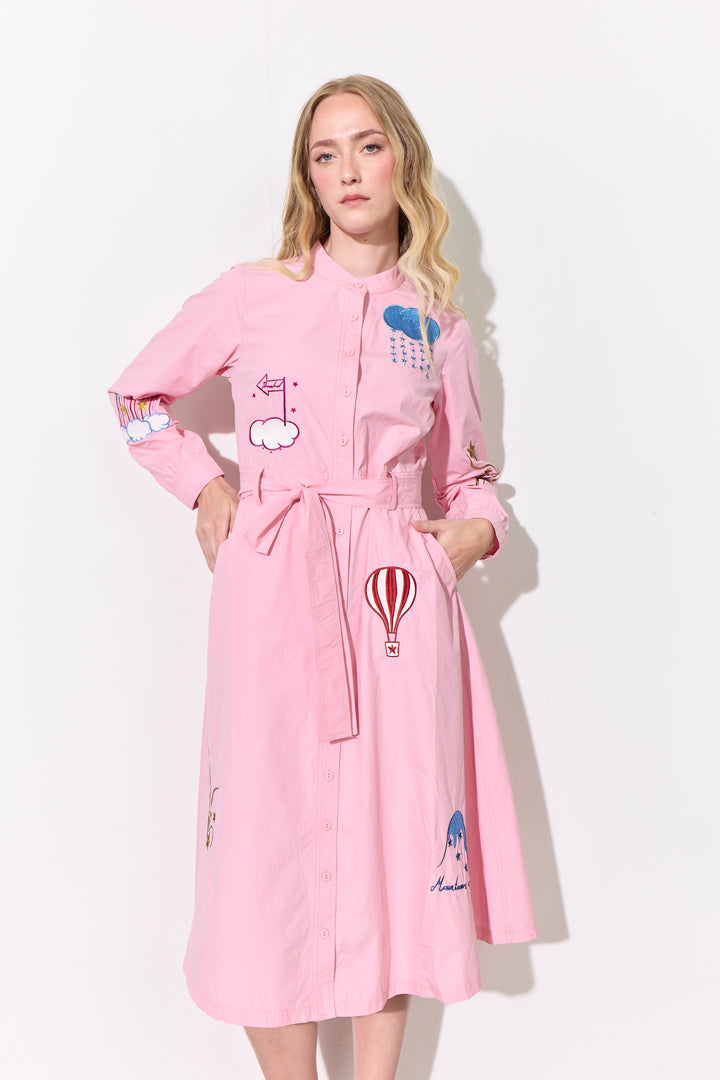 HUNKØN Nicole Dress Dresses Pink
