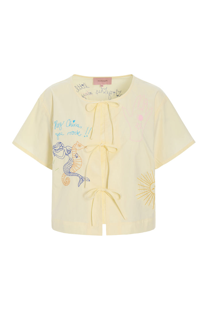 HUNKØN Nima Shirt Shirts Cream Yellow
