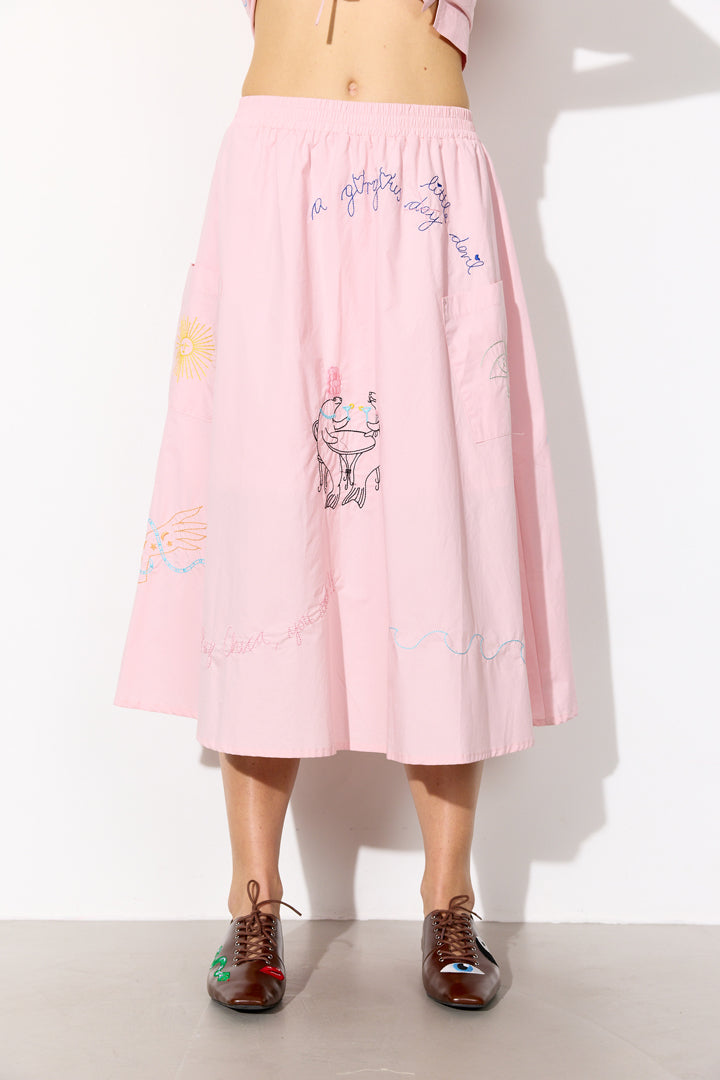 HUNKØN Nima Skirt Skirts Rose