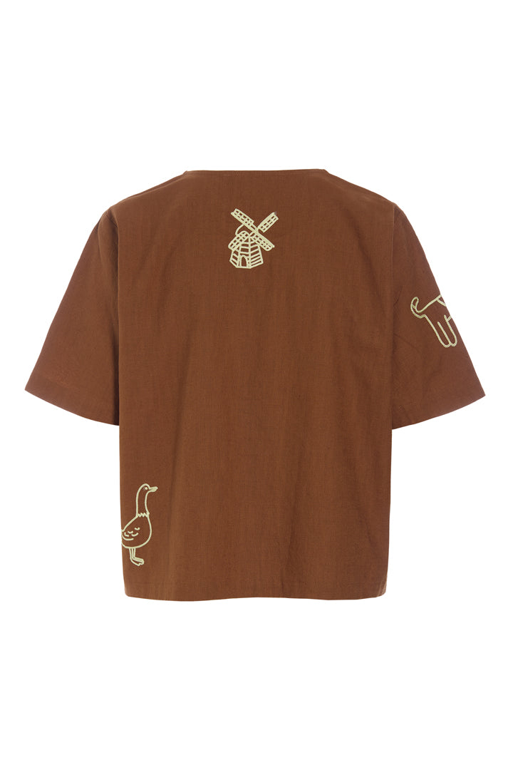 HUNKØN Nina Shirt Shirts Brown