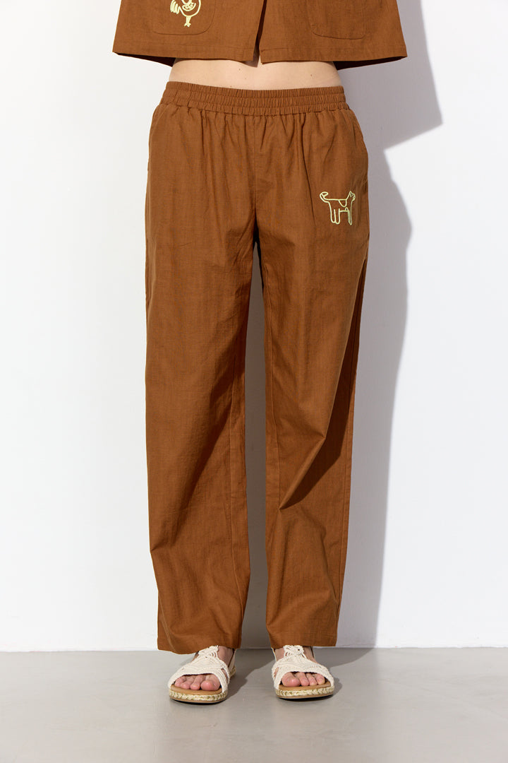 HUNKØN Nina Trousers Trousers Brown