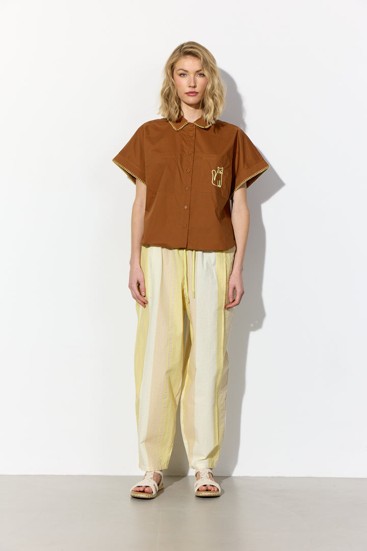 HUNKØN Oda Shirt Shirts Brown