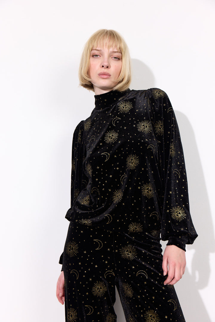 HUNKØN Olympia Blouse Blouses Black