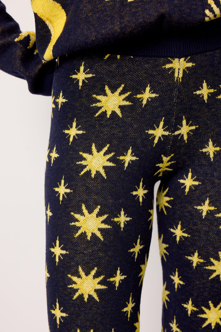HUNKØN Orion Knit Trousers Trousers Midtnight Stars