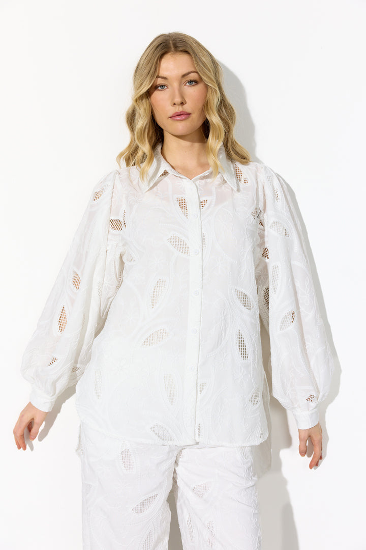 HUNKØN Orla Shirt Shirts White