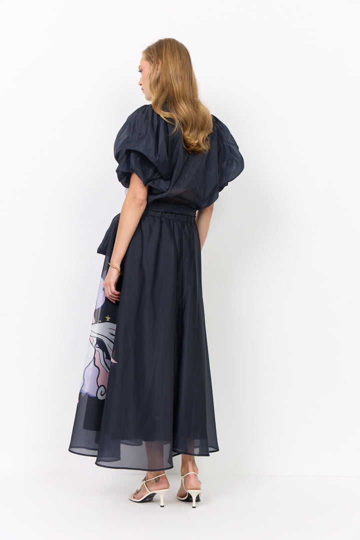 HUNKØN Pallas Long Skirt Skirts Black Pony