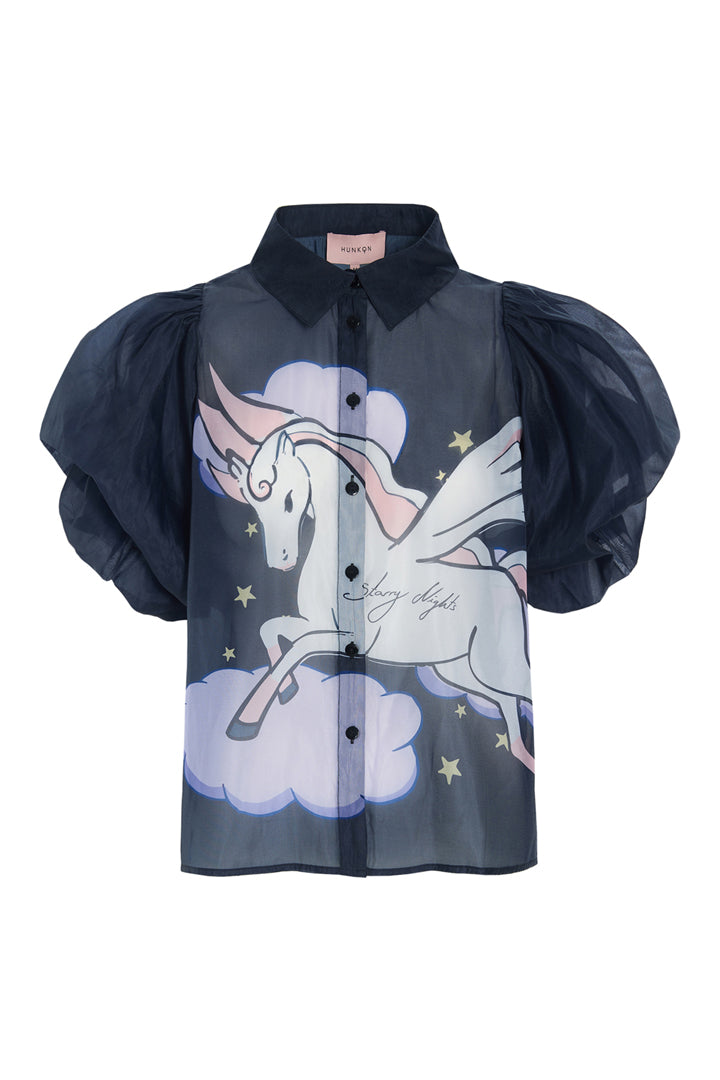 HUNKØN Pallas Shirt Shirts Black Pony