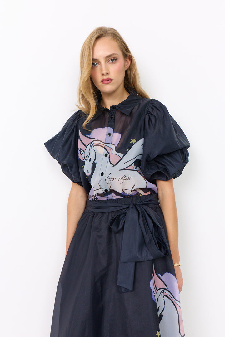 HUNKØN Pallas Shirt Shirts Black Pony