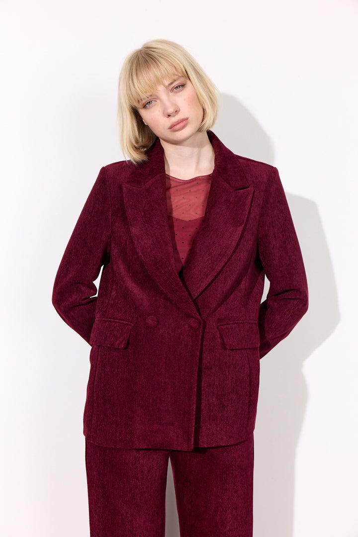HUNKØN Petra Blazer Jackets Burgundy