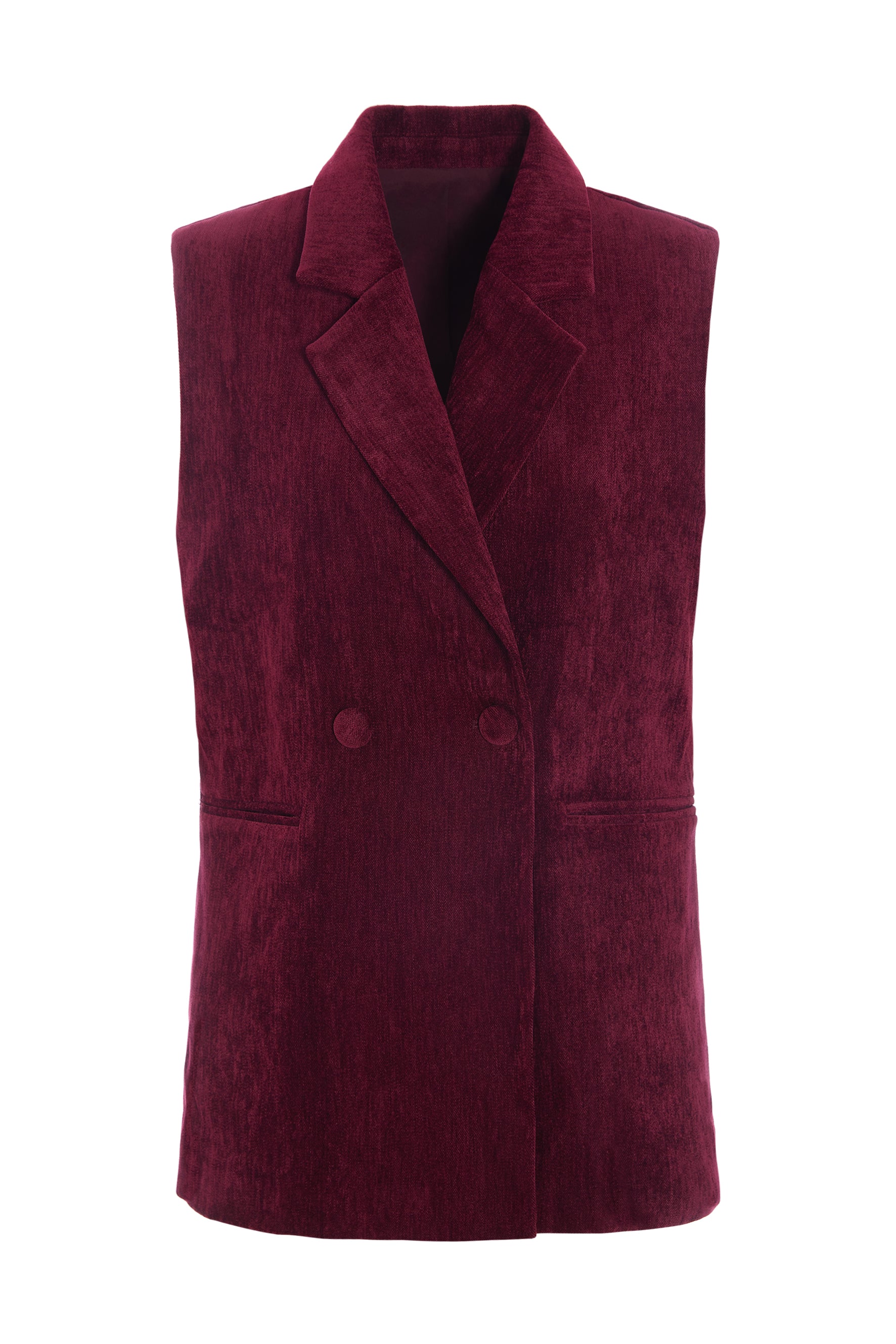 HUNKØN Petra Vest Vests Burgundy