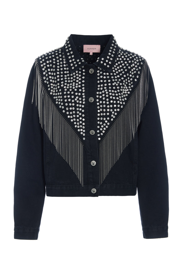 HUNKØN Priya Gem Jacket Jackets Black Denim