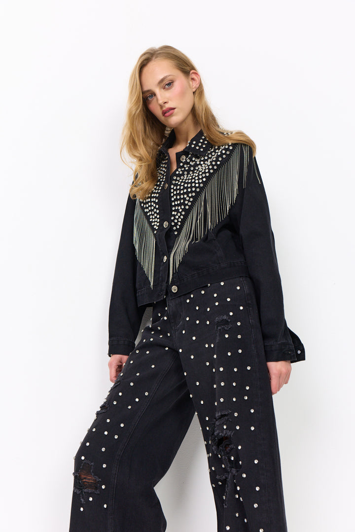 HUNKØN Priya Gem Jacket Jackets Black Denim