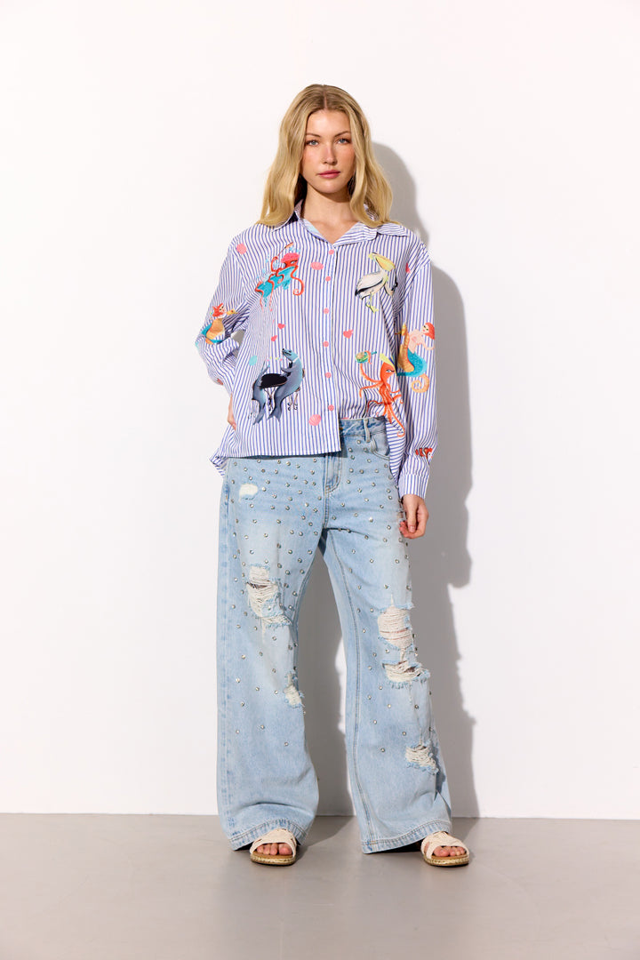 HUNKØN Priya Gem Jeans Trousers Light Denim