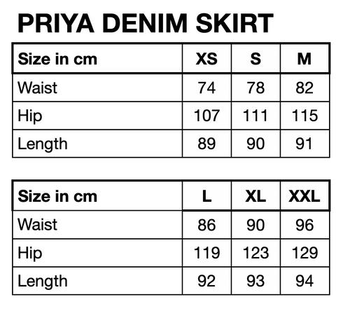 HUNKØN Priya Gem Skirt Skirts Light Denim