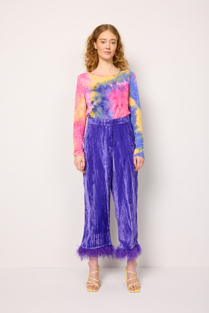 HUNKØN Quinn Feather Trousers Trousers Purple