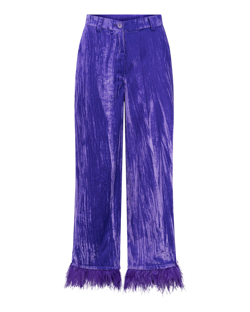 HUNKØN Quinn Feather Trousers Trousers Purple