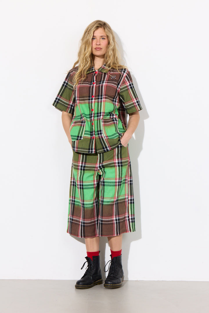 HUNKØN Ramone Shirt Shirts Green Tartan