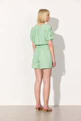 HUNKØN Randi Shorts Shorts Green Striped
