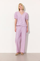 HUNKØN Randi Top Tops Pink Striped