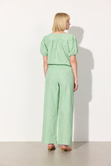 HUNKØN Randi Trousers Trousers Green Striped