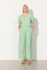 HUNKØN Randi Trousers Trousers Green Striped