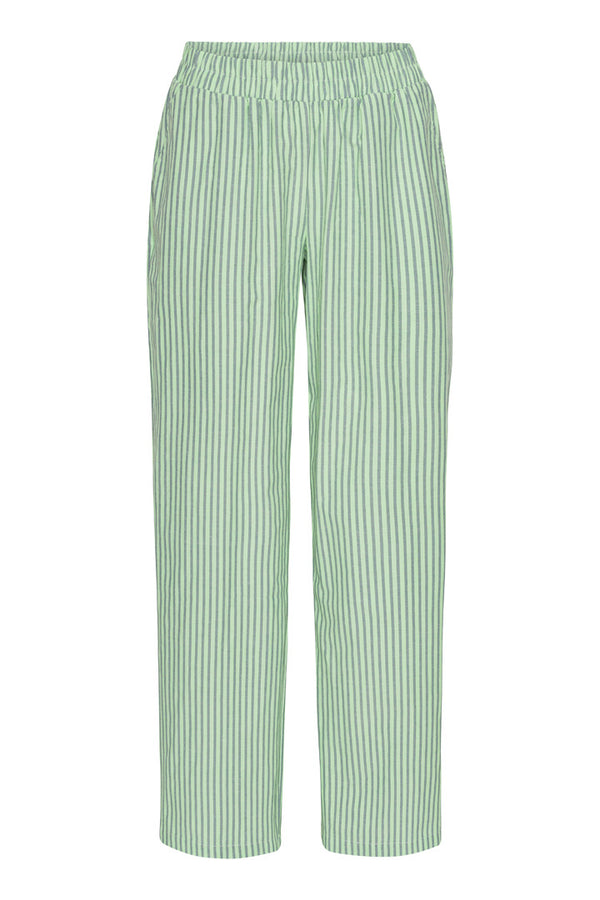 HUNKØN Randi Trousers Trousers Green Striped