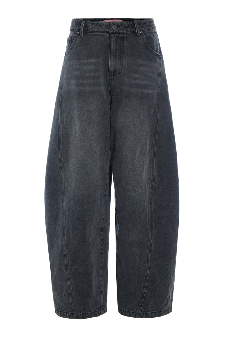 HUNKØN Renata Barrel Jeans Trousers Black