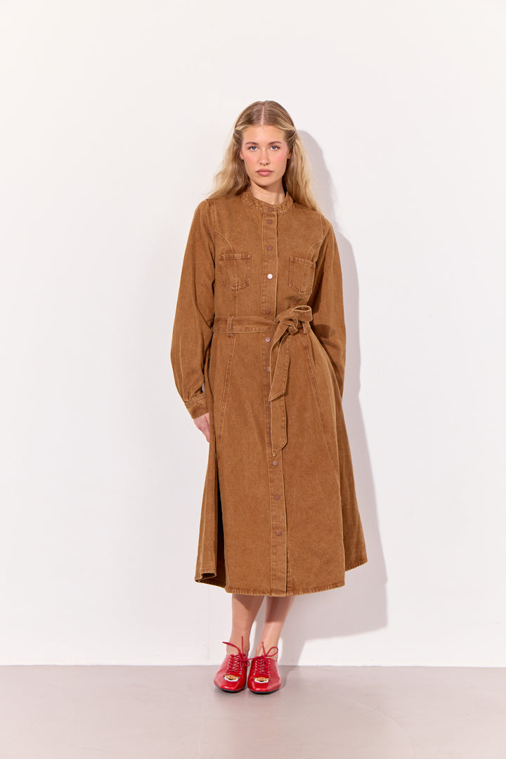 HUNKØN Renata Dress Dresses Brown