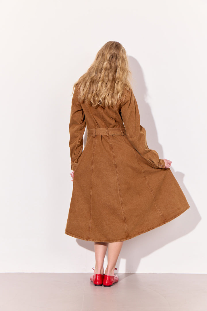 HUNKØN Renata Dress Dresses Brown