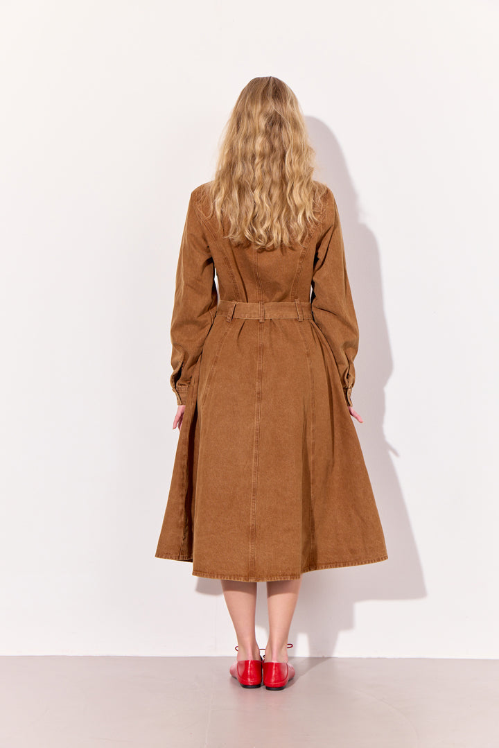 HUNKØN Renata Dress Dresses Brown