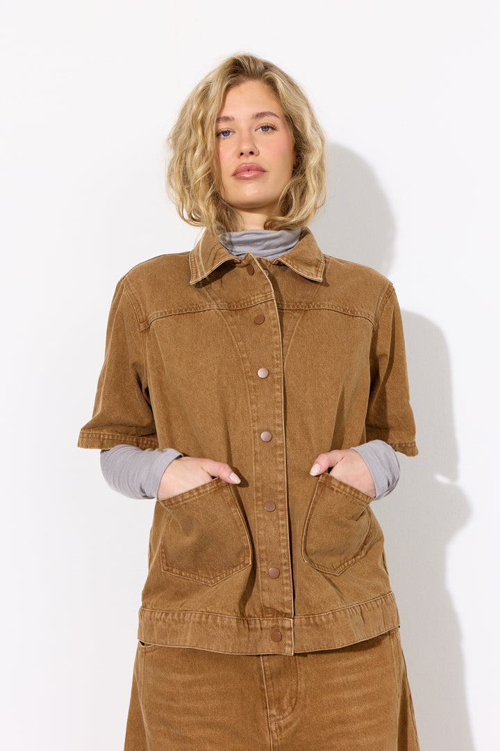HUNKØN Renata Shirt Shirts Brown