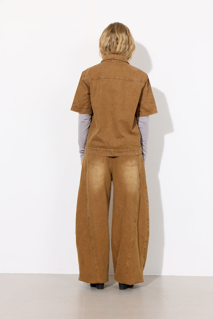 HUNKØN Renata Shirt Shirts Brown