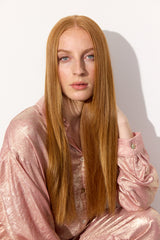 HUNKØN Robin Shirt Shirts Rose Metallic