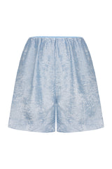 HUNKØN Robin Shorts Shorts Blue Metallic