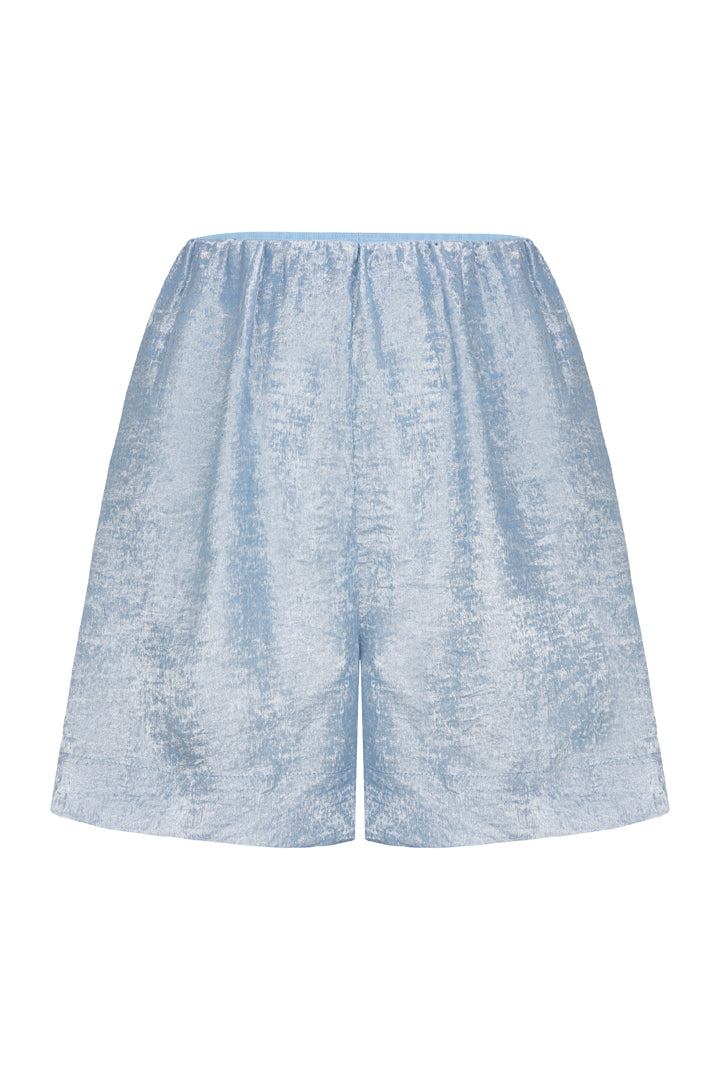 HUNKØN Robin Shorts Shorts Blue Metallic