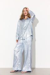 HUNKØN Robin Trousers Trousers Blue Metallic