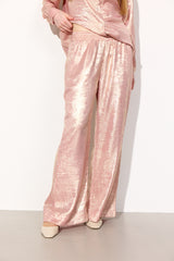 HUNKØN Robin Trousers Trousers Rose Metallic