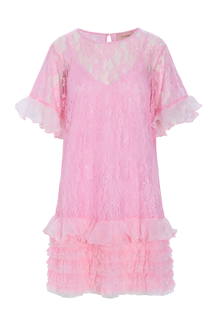 HUNKØN Rosanne Dress Dresses Pink