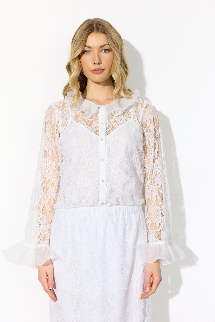 HUNKØN Rosanne Shirt Shirts White