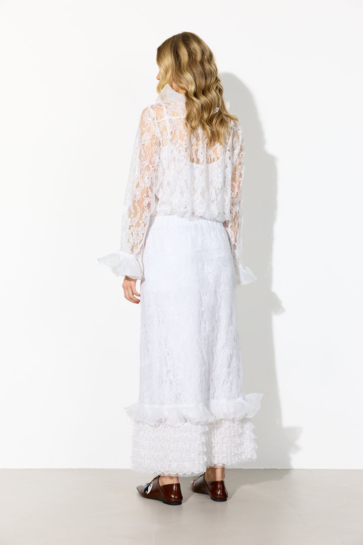 HUNKØN Rosanne skirt Skirts White