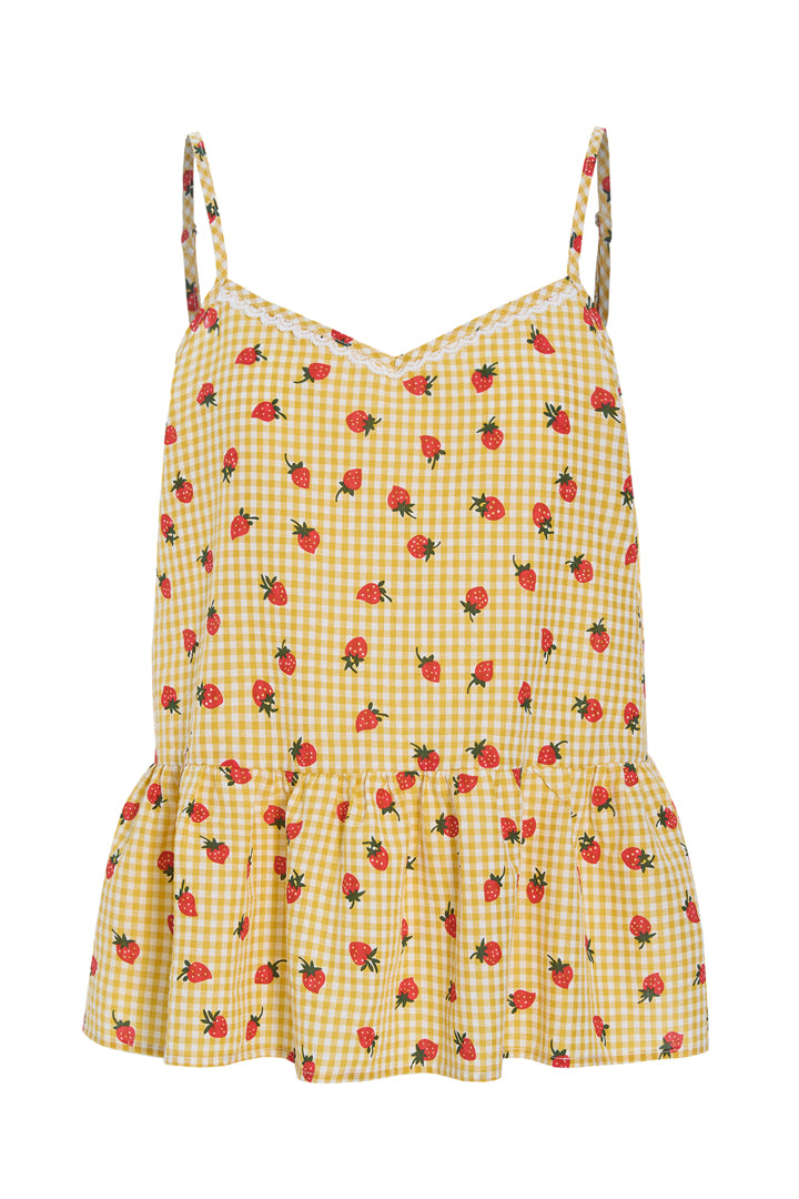 HUNKØN Ruth Top Tops Yellow