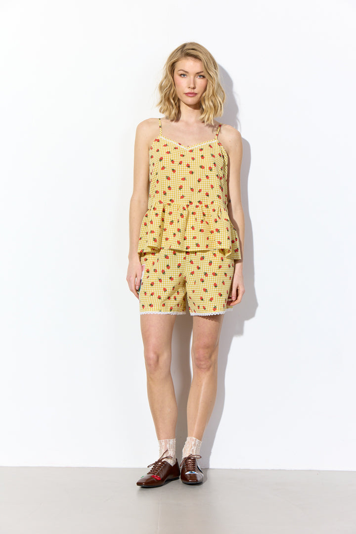 HUNKØN Ruth Top Tops Yellow