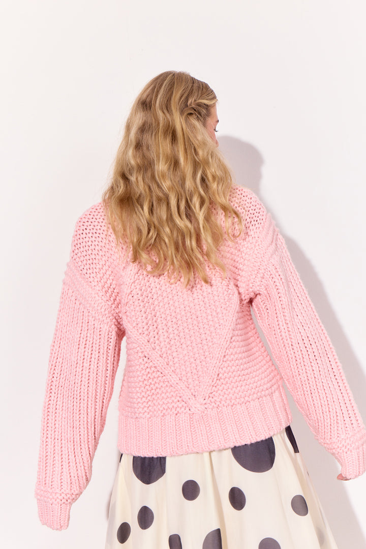 HUNKØN Sabine Knit Cardigan Cardigans Rose
