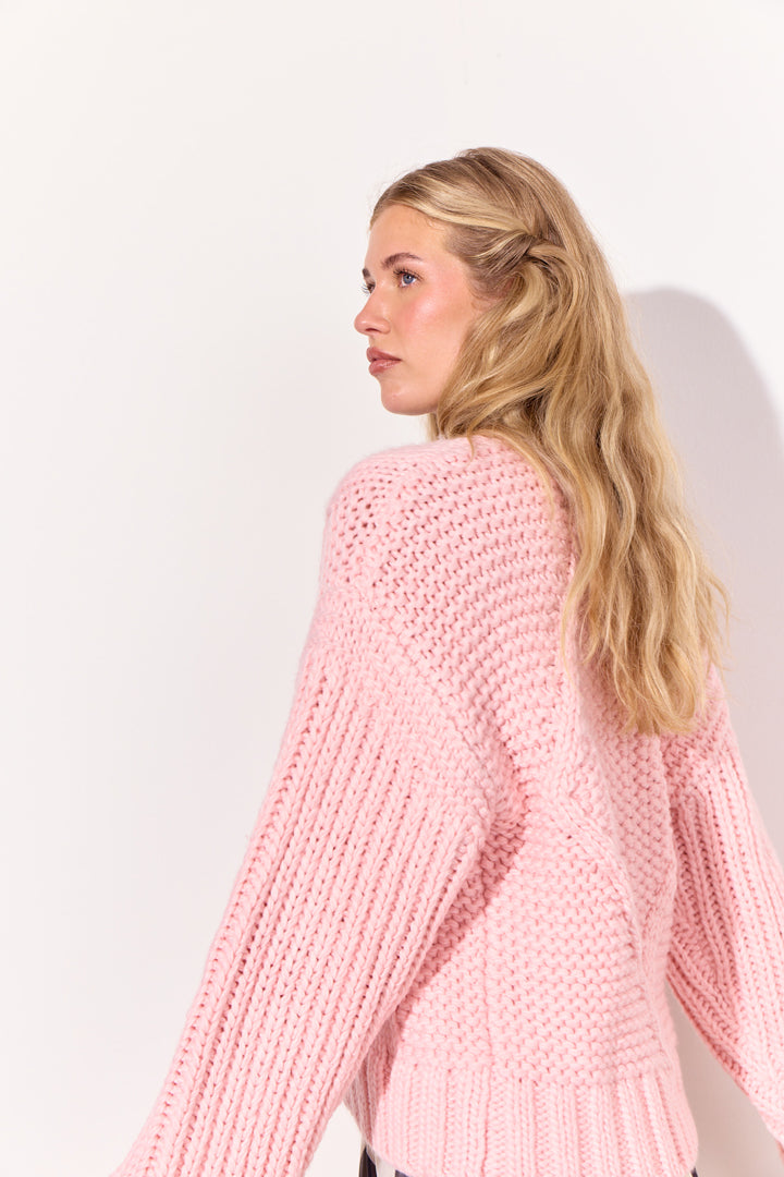 HUNKØN Sabine Knit Cardigan Cardigans Rose