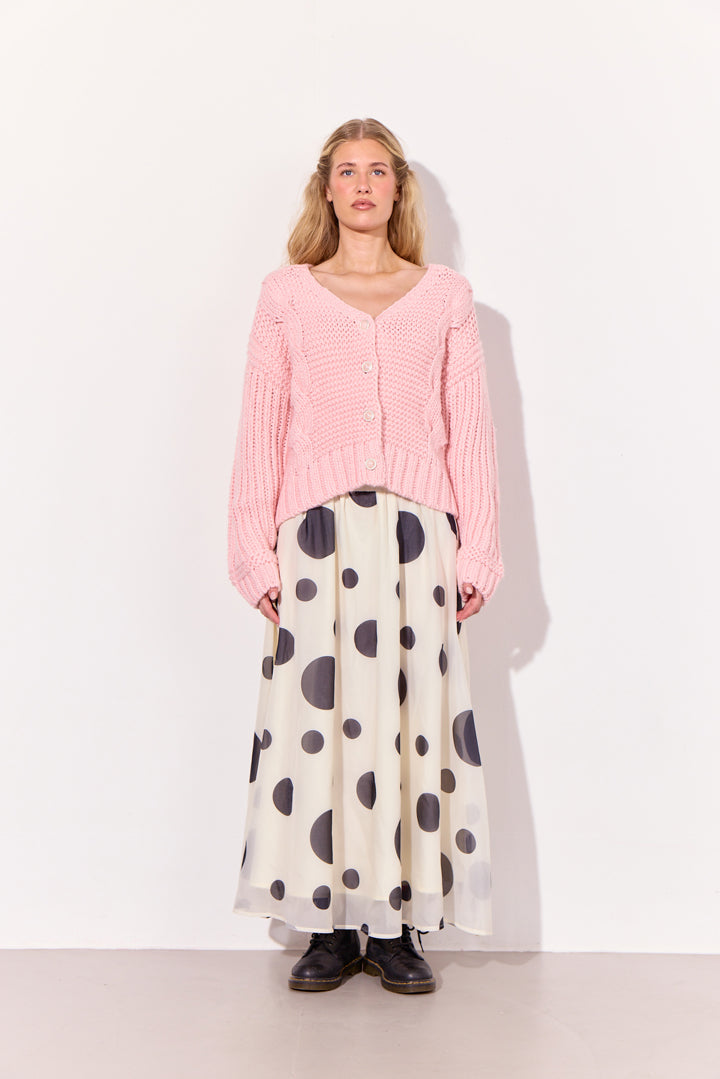 HUNKØN Sabine Knit Cardigan Cardigans Rose