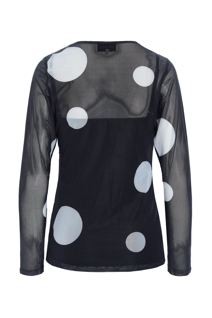 HUNKØN Salem Mesh Blouse Blouses Black