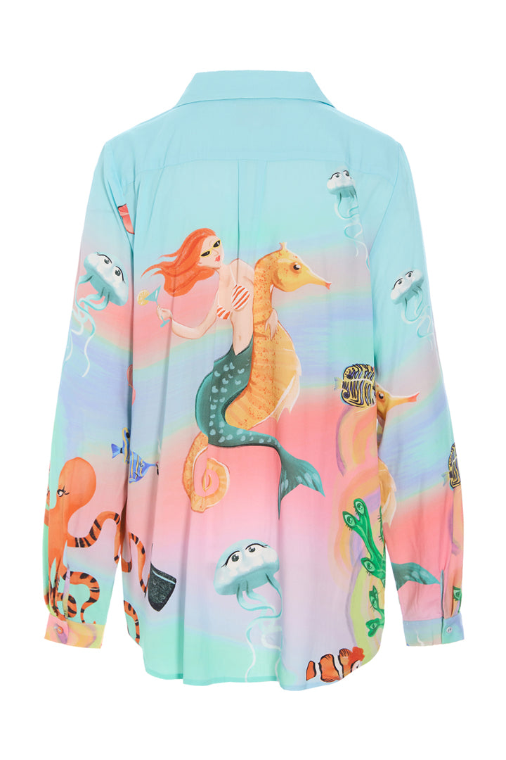 HUNKØN Sandy Shirt Shirts Ocean Life Art Print