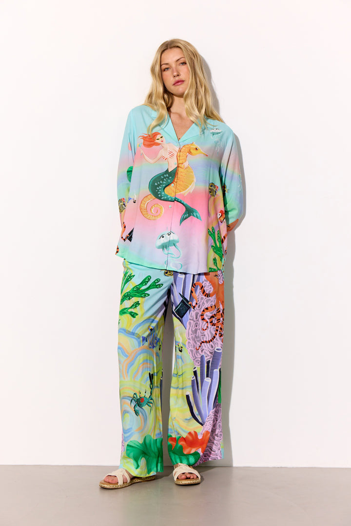 HUNKØN Sandy Shirt Shirts Ocean Life Art Print
